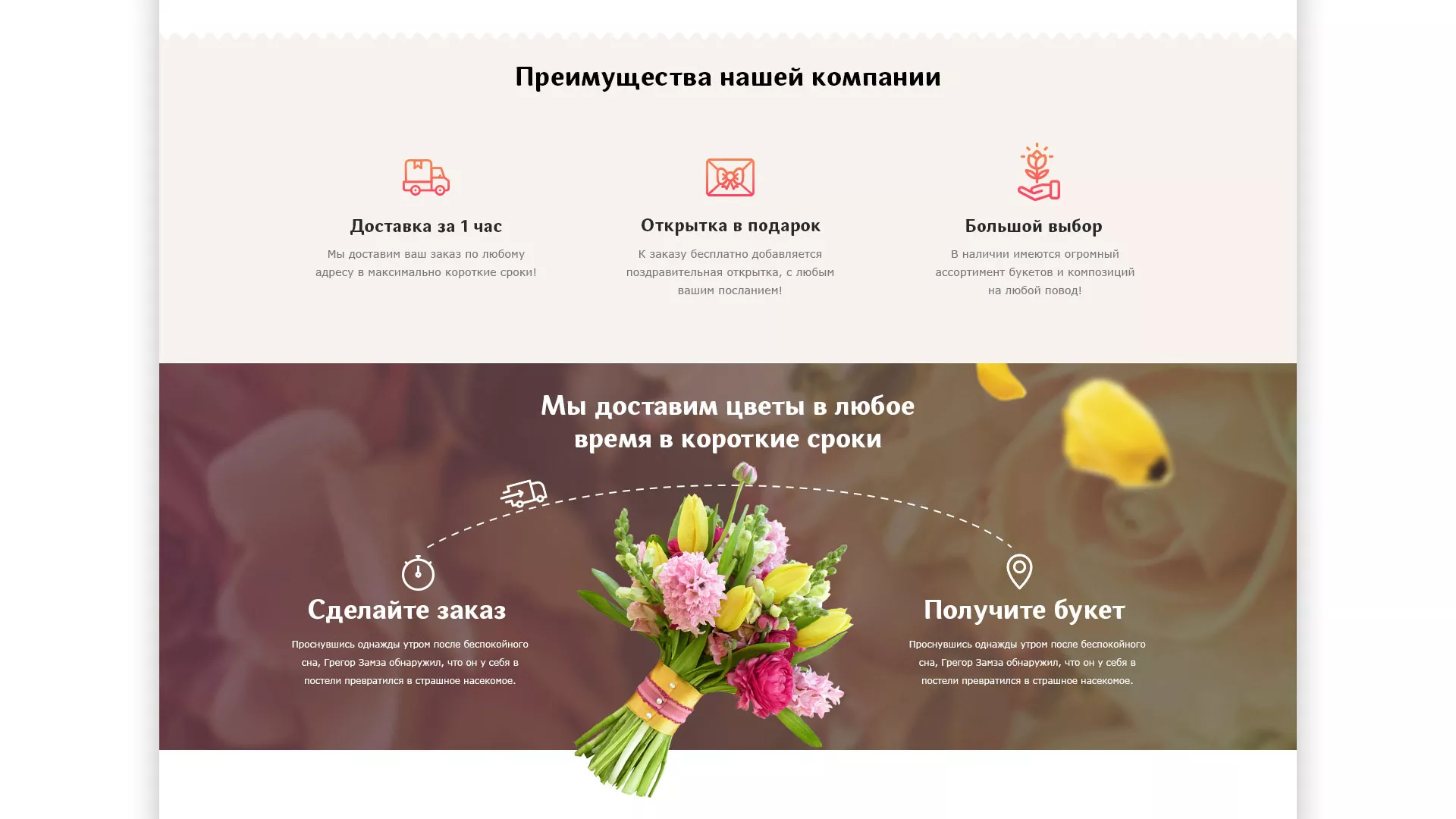 Создание интернет-магазина «Букет-онлайн» по цветам в Подпорожье