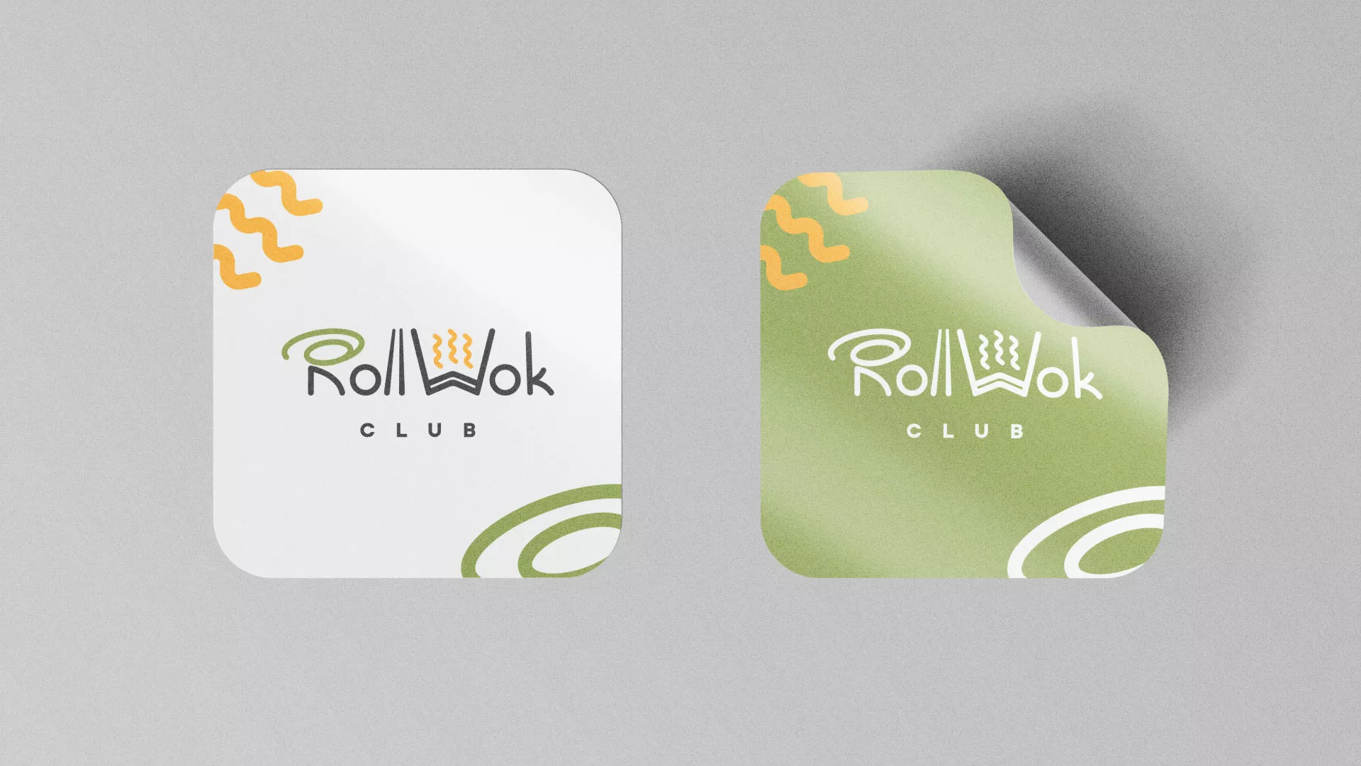 Разработка логотипа и фирменного стиля суши-бара «Roll Wok Club» в Подпорожье